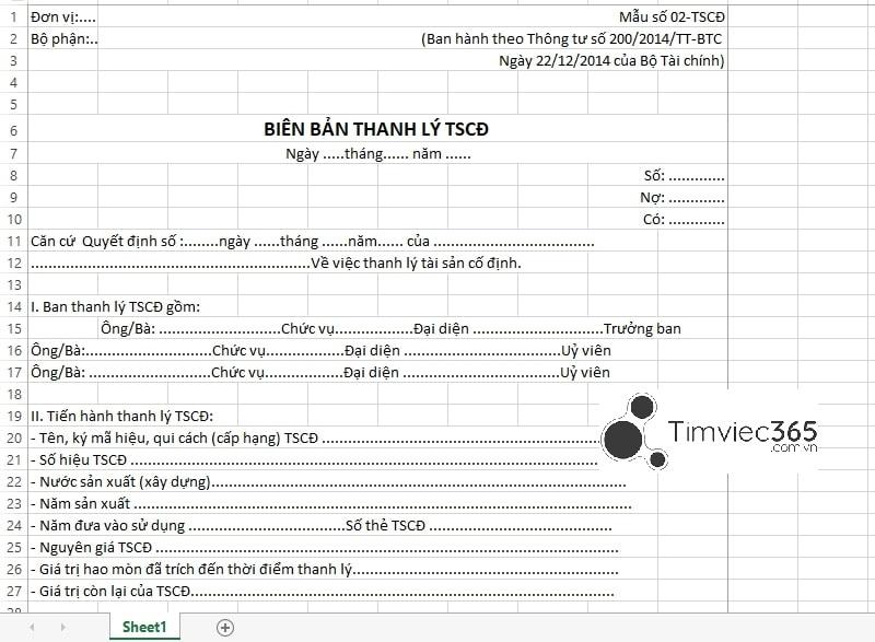 Thủ tục thanh toán tài sản cố định đầy đủ nhất